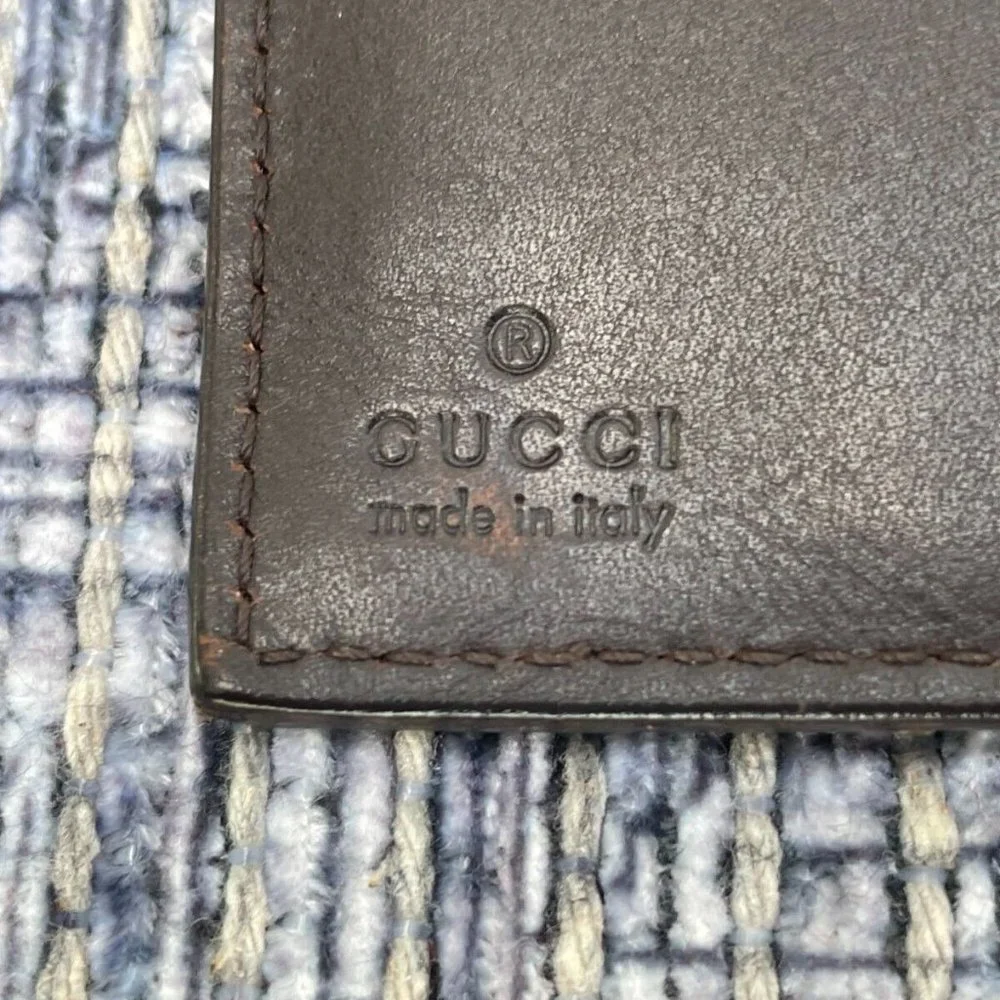 GUCCI Notebook Cover Black Leather Agenda Schedule Note Book Made in Italy Auth - Picture 9 of 12